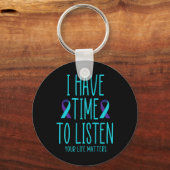 自殺する時聞間がある認識度メンタルヘルス キーホルダー (正面)