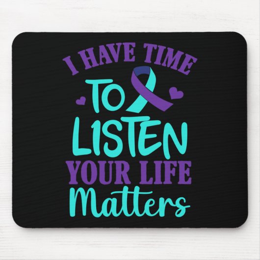 自殺する時間聞がある認識度 マウスパッド (正面)