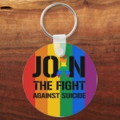 自殺との戦いに加わるゲイ キーホルダー (正面)