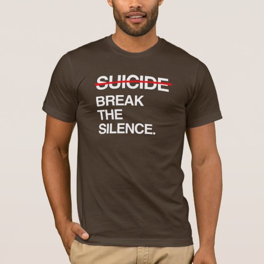 自殺についての沈黙を破ろう Tシャツ (正面)