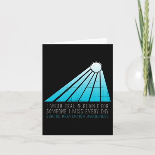 自殺の予防I衣服ティール(緑がかった色)と一部のための紫 カード (正面)