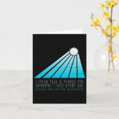 自殺の予防I衣服ティール(緑がかった色)と一部のための紫 カード (黄色い花)