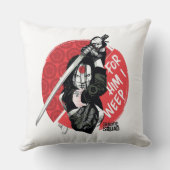 自殺の分隊私によってが"泣く彼のための| Katana " クッション (裏面)