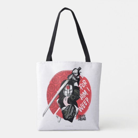 自殺の分隊私によってが"泣く彼のための| Katana " トートバッグ (裏面)