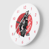 自殺の分隊私によってが"泣く彼のための| Katana " ラージ壁時計 (傾斜)