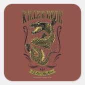 自殺の分隊|のキラーCrocの入れ墨 スクエアシール (正面)