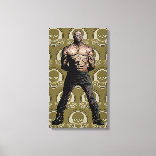 自殺の分隊|のキラーCrocの漫画本の芸術 キャンバスプリント (正面)