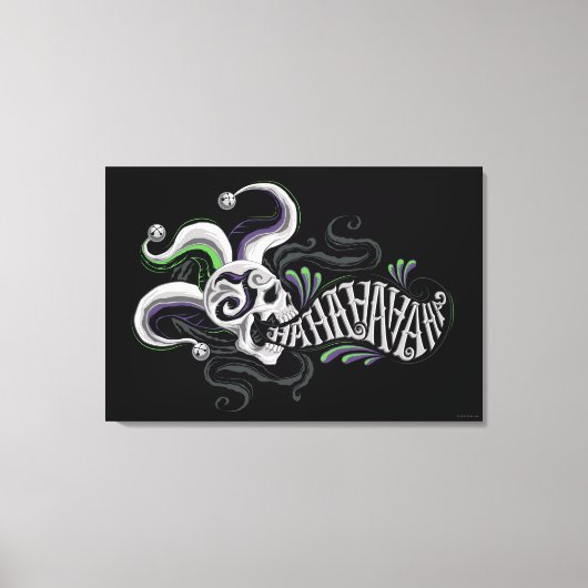 自殺の分隊|のジョーカーのスカル-ハハ キャンバスプリント (正面)