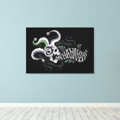 自殺の分隊|のジョーカーのスカル-ハハ キャンバスプリント (インサイチュ (ウッドフロア))