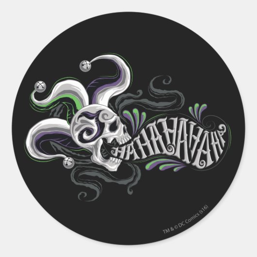 自殺の分隊|のジョーカーのスカル-ハハ ラウンドシール (正面)