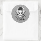 自殺の分隊|のジョーカーのスマイル ラウンドシール (バッグ)