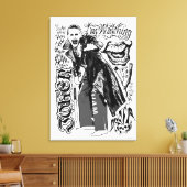 自殺の分隊|のジョーカーのタイポグラフィの写真 キャンバスプリント (インサイチュ (リビング))