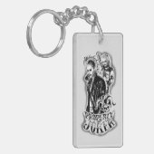 自殺の分隊|のジョーカー及びハーレーのエアブラシの入れ墨 キーホルダー (正面左)