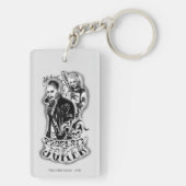 自殺の分隊|のジョーカー及びハーレーのエアブラシの入れ墨 キーホルダー (裏面)