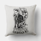 自殺の分隊|のジョーカー及びハーレーのエアブラシの入れ墨 クッション (裏面)