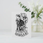 自殺の分隊|のジョーカー及びハーレーのエアブラシの入れ墨 ポストカード (スタンド正面)