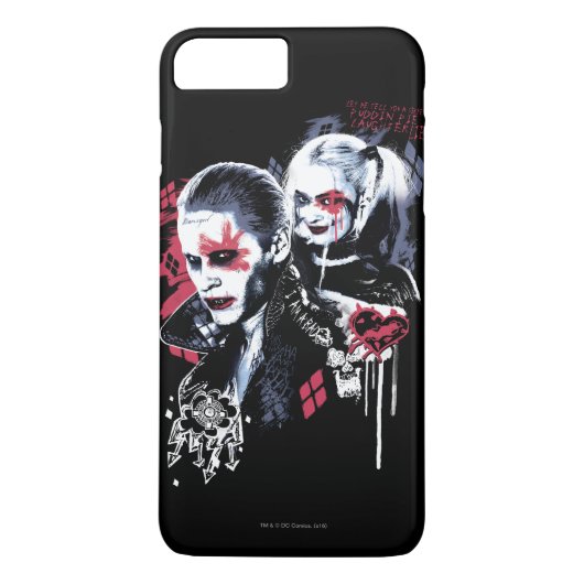 自殺の分隊|のジョーカー及びハーレーの色彩の鮮やかな落書き Case-Mate iPhoneケース (裏面)