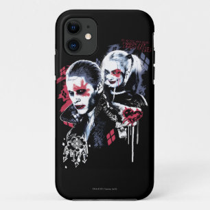 自殺の分隊 のジョーカー及びハーレーの色彩の鮮やかな落書き iPhone 11 ケース