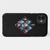 自殺の分隊|のタスクフォースXのチェック模様のダイヤモンド Case-Mate iPhoneケース (裏面(横))
