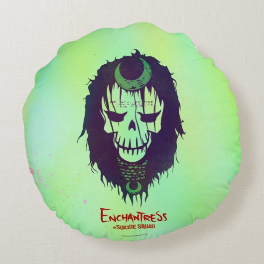 自殺の分隊|の魔法使いの頭部アイコン ラウンドクッション (裏面)