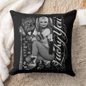 自殺の分隊|ハーレークウィンのタイポグラフィの写真 クッション (ブランケット)