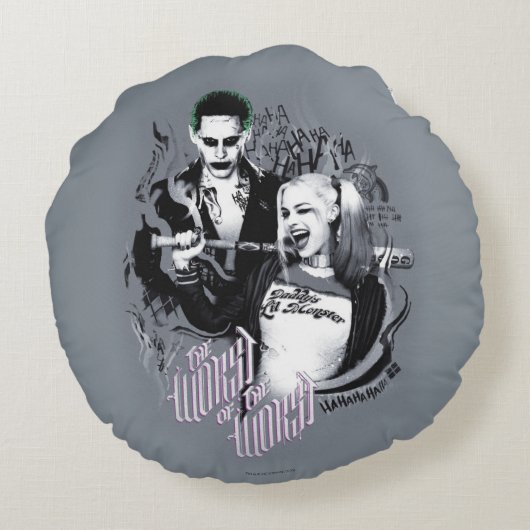 自殺の分隊|最も悪いのの最も悪いの ラウンドクッション (裏面)