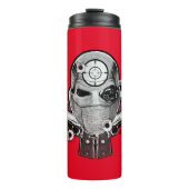 自殺の分隊| Deadshotのマスク及び銃の入れ墨の芸術 タンブラー (正面)