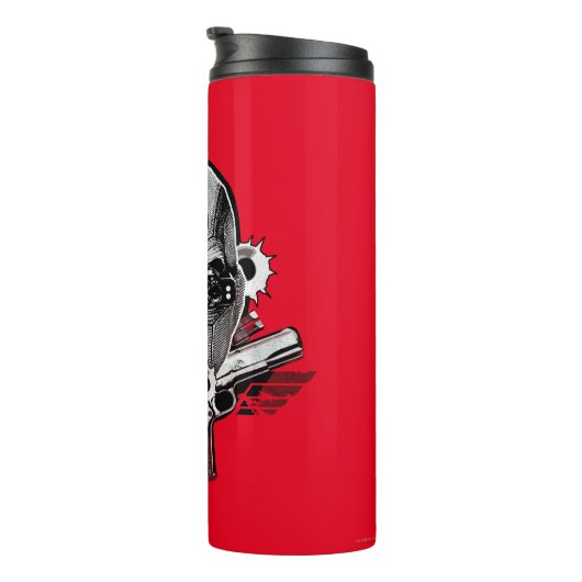 自殺の分隊| Deadshotのマスク及び銃の入れ墨の芸術 タンブラー (回転右)