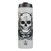 自殺の分隊| Diabloのスカル及び炎の入れ墨の芸術 タンブラー (正面)