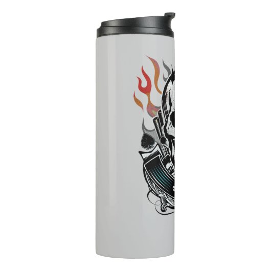 自殺の分隊| Diabloのスカル及び炎の入れ墨の芸術 タンブラー (回転左)