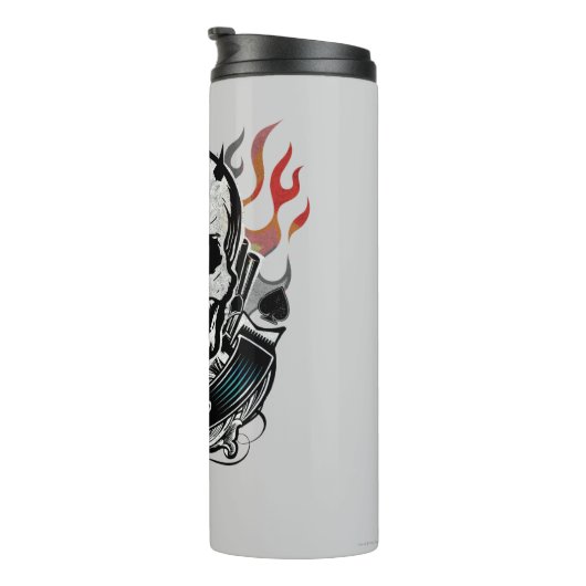 自殺の分隊| Diabloのスカル及び炎の入れ墨の芸術 タンブラー (回転右)