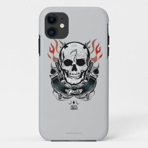 自殺の分隊 Diabloのスカル及び炎の入れ墨の芸術 iPhone 11 ケース