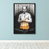 自殺の分隊| El Diabloの"買戻し"の入れ墨 キャンバスプリント (インサイチュ (ウッドフロア))