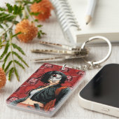 自殺の分隊| Katanaの漫画本の芸術 キーホルダー (正面右)