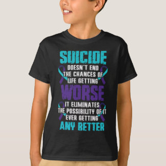 自殺の方が自殺を防ぐ方が悪い Tシャツ