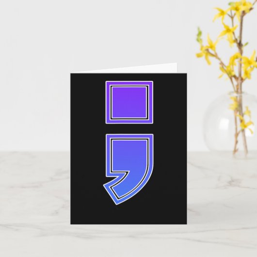 ;自殺の痛みセミコロン自殺の防止アウェア カード (黄色い花)