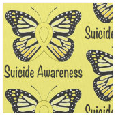 自殺の蝶認識度のリボン ファブリック (クローズアップ)