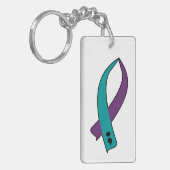 自殺の認識度のリボン キーホルダー (正面左)