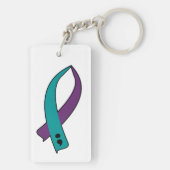 自殺の認識度のリボン キーホルダー (裏面)