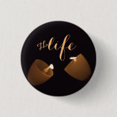 自殺の防止のための"#Life"の断言ボタン 缶バッジ (正面)