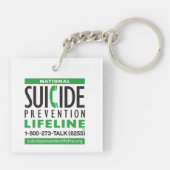 自殺の防止の命綱が付いている"ルーシー"のkeychain キーホルダー (裏面)