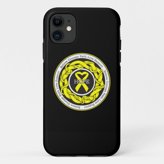 自殺の防止の希望によって絡み合わせるリボン Case-Mate iPhoneケース (裏面)