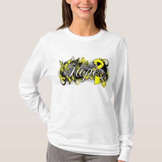 自殺の防止の希望の庭のリボン Tシャツ (正面)
