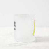 自殺の防止の認識度のリボン フロストグラスマグカップ (中央)