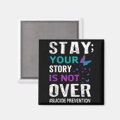 自殺の防止認識度のステイ物語は愛されていない マグネット (正面/裏面)