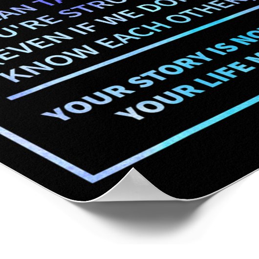 自殺の防止 – あなたの人生の問題を維持Semic ポスター (角)