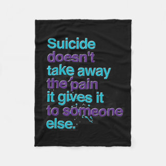 自殺は痛みを遠くに和らげる認識度 フリースブランケット