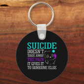 自殺は痛み遠くに認識度Suppoを受け取らない キーホルダー (正面)