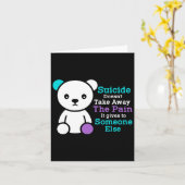 自殺は遠くに苦痛を与え受けない カード (黄色い花)