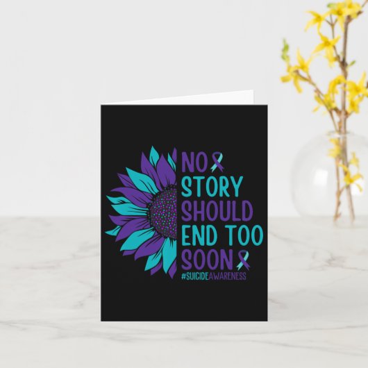 自殺を防ぐためには、あまりにも早く終わるべき話 カード (黄色い花)